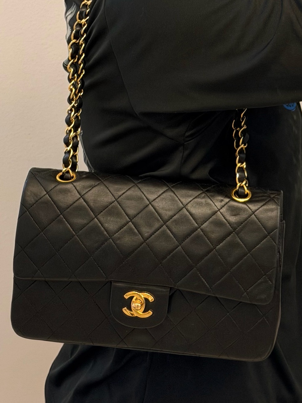 Vintage Chanel Medium Double Flap Lamb Skin